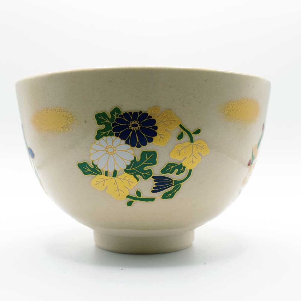 Matcha Tea Bowl, Tea Bowl, Overglaze Tea Bowl, Four Gentlemen, Tea Ceremony Utensils, Practice, Ceramic, for Tea Ceremony, Year-round Use