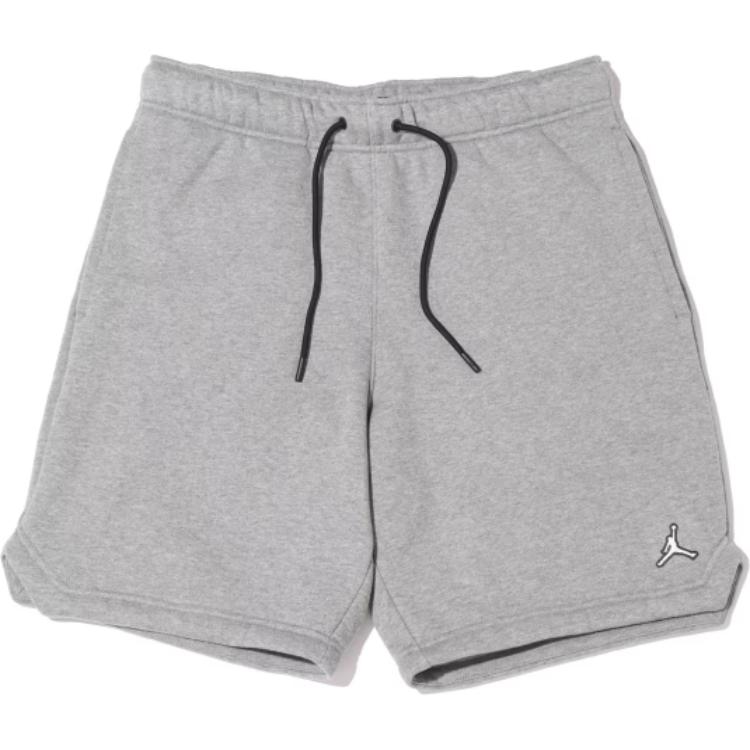 Jordan Fleece-Lined Solid Color Drawstring Jogger Shorts Men Bottoms Gray DA9827-091