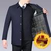 Men's Cotton Jacket: Spring/Autumn/Winter Casual Outerwear for Middle-Aged and Elderly, Loose Fit with Buttons for Dads.
