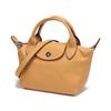 Longchamp Le Pliage Cuir 17 Lammleder Knödeltasche Mini Damen Handtaschen Honig 1500757P15