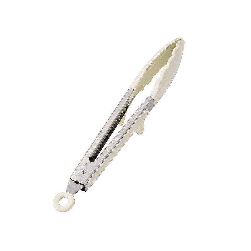 

Kitchen Clip Oven Mitts Food Clip Stainless Steel Clip Food Clip Food Tongs Barbecue Fried Steak Dedicated Tongs Off-White (Small Size)