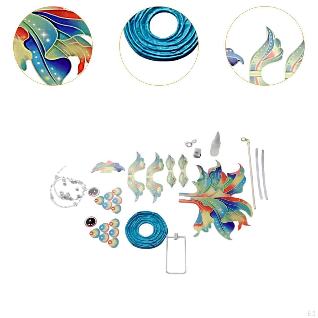 Chinese Traditional Lantern DIY Kit Paper Decorative Props Handmade Koi for Party