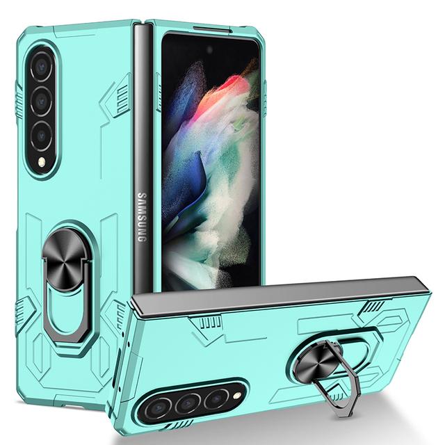 Für Z Fold4 Fold3 Hülle Samsung Z Fold 2 1 Anti Impact Stoßfest Anti Scratch Mecha Cover Case Schwarz Grün Blau
