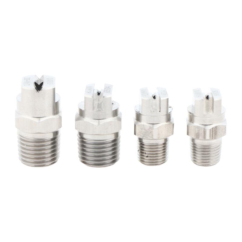 Easy to Install 1/8" 1/4" HVV/HU 304 Stainless Steel Flat Fan Spray Nozzle for Industrial Cleaning Projects