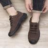 Fashion Men's Casual Shoes  New Trend Sports Casual Synthetic Leather Shoes Men's Lace Up Comfort Outdoor Sports Hiking Shoes