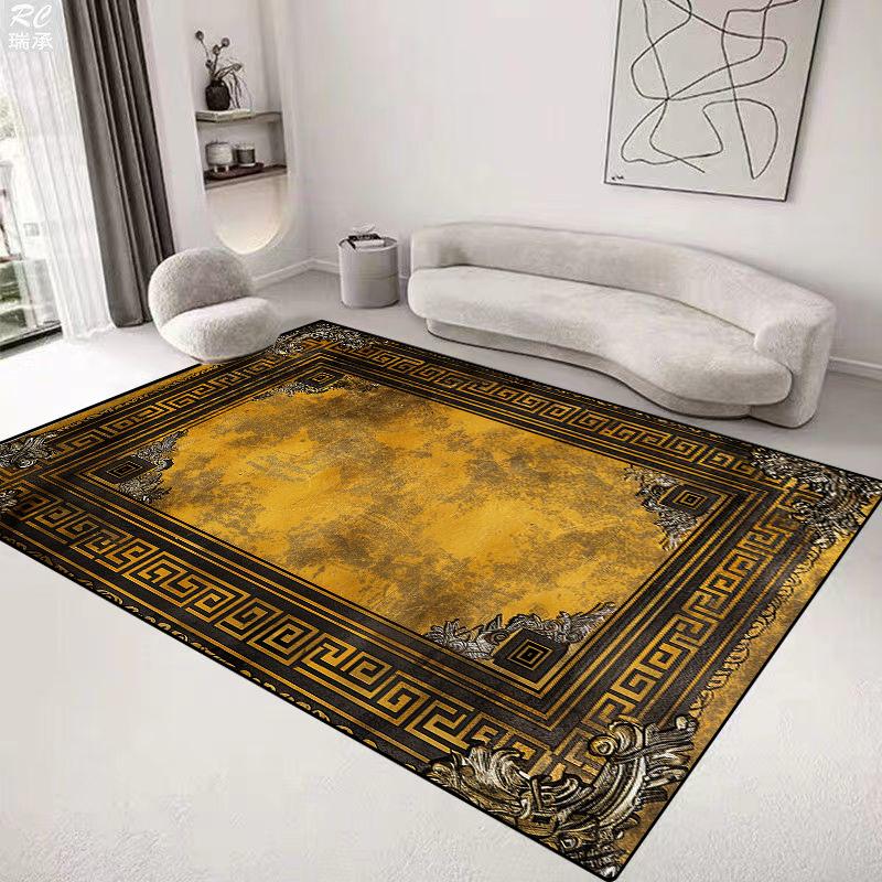 European Style Luxury Carpet Living Room Home Decoration Rug Large Bedroom Bedside Non-slip Rug Customizable Coffee Table Mat