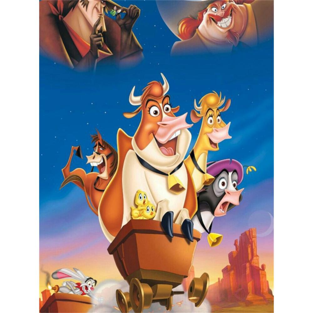 

Disney Diamond Painting The Ranch Is My Home Promotional Illustration 5D DIY Full Round Diamond Mosaic Cartoon Embroidery Artwork Home Decor Round 20x30cm