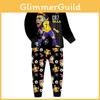 Cr7 Pattern Childrens Long Sleeve Sleepwear Twopiece Cotton Pajamas For Toddlers And Kids