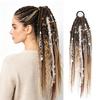 Extensiones de Cabello de Cola de Caballo con Rastas Bohemias, Trenza de Boxeo Sintética Trenzada Coleta para Mujeres Fiesta Cosplay
