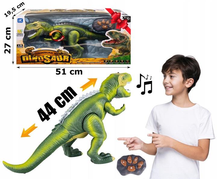 Dinozaur Rc Robot Led Muzyka Zdalnie Sterowany Interaktywny Chodzi Świeci