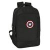 Captain America-Backpack for Laptop and Tablet with USB Output Captain America Black