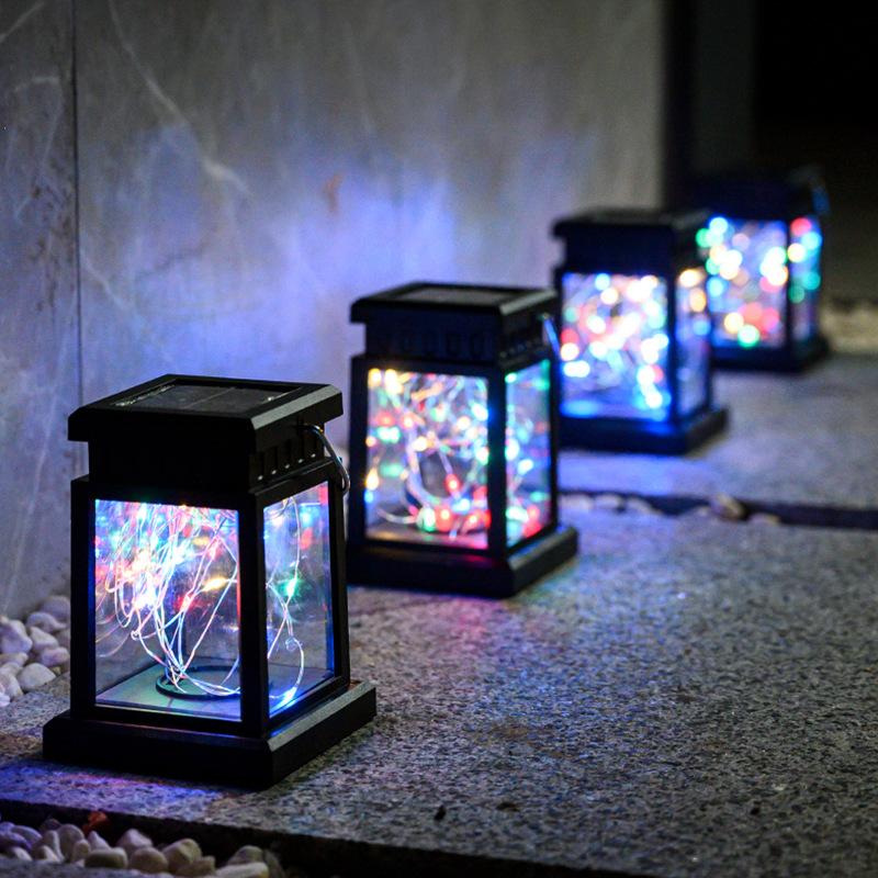 Solar Hanging Lantern Lamp Outdoor Waterproof String Light Candle for Garden Patio Lawn Deck Umbrella Tent Yard Driveway Holiday