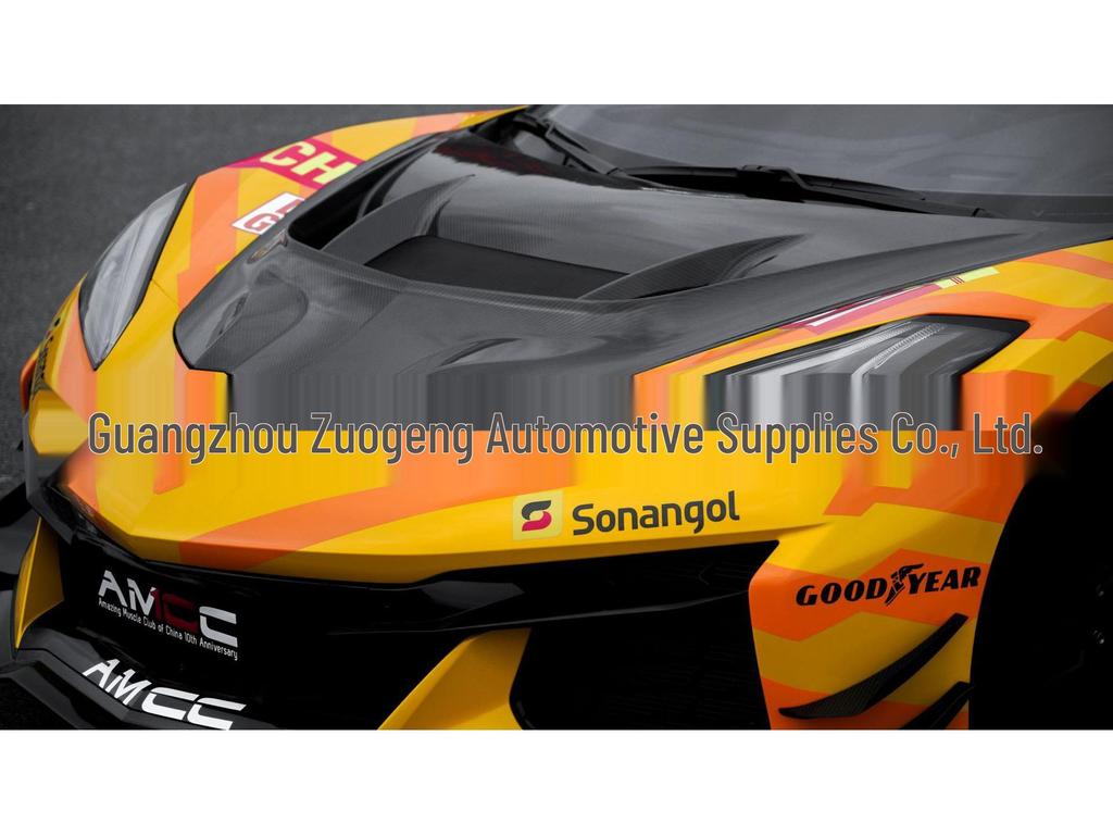 Chevrolet Corvette C8 Carbon Fiber Engine Hood Kit