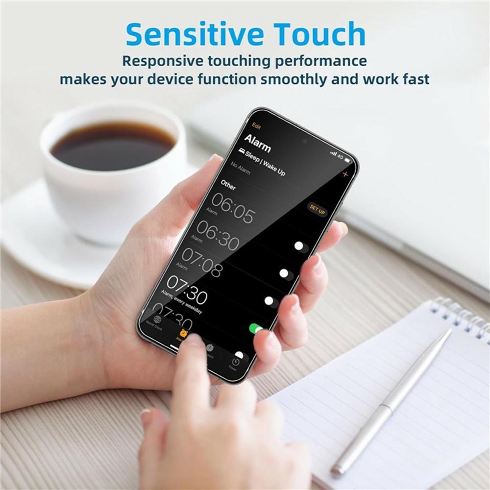 2Pcs For Samsung Galaxy A26 5G Screen Protector 2.5D Arc Edge High Clarity Tempered Glass Film with Camera Lens Film