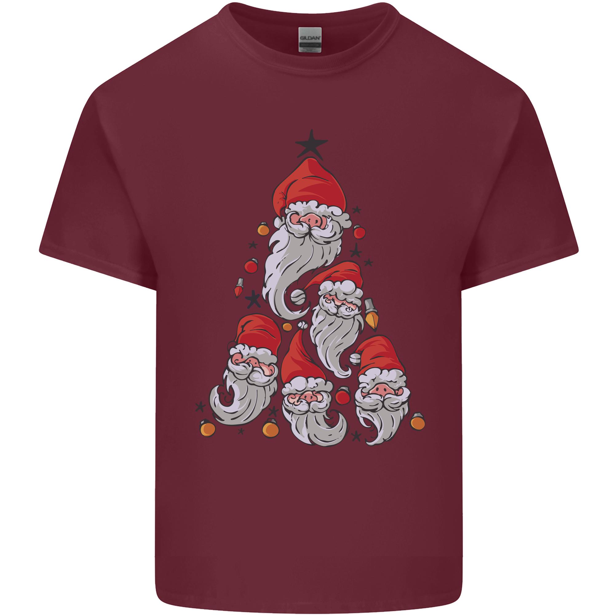 Santa Clause Christmas Tree Unisexs Light Cotton TShirt S