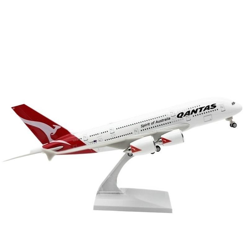 

Сувенирный самолет игрушка масштаб 1/240 A380 380 Авиалинии Австралии Авиация смола пластик 30 см модель самолета для показа подарок белый/красный