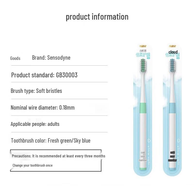 Lengsuanling Cloud Feel Soft Bristle Gum Care Toothbrush - 4 Pcs