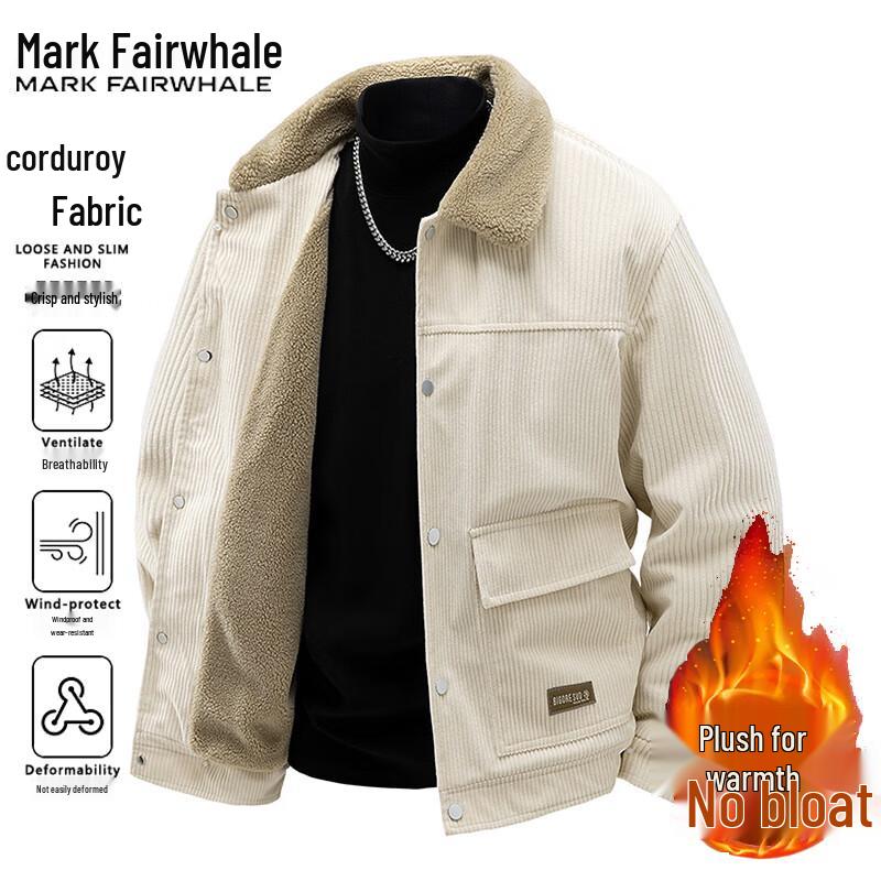 

FAIRWHALE Men s Fleece-Lined Casual Jacket 5XL