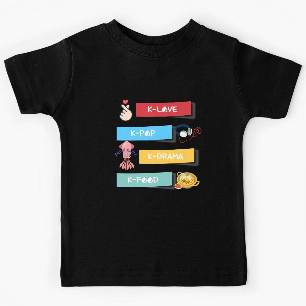 K-LOVE,K-POP,K-DRAMA,K-FOOD,K-culture Kids T-Shirt 160