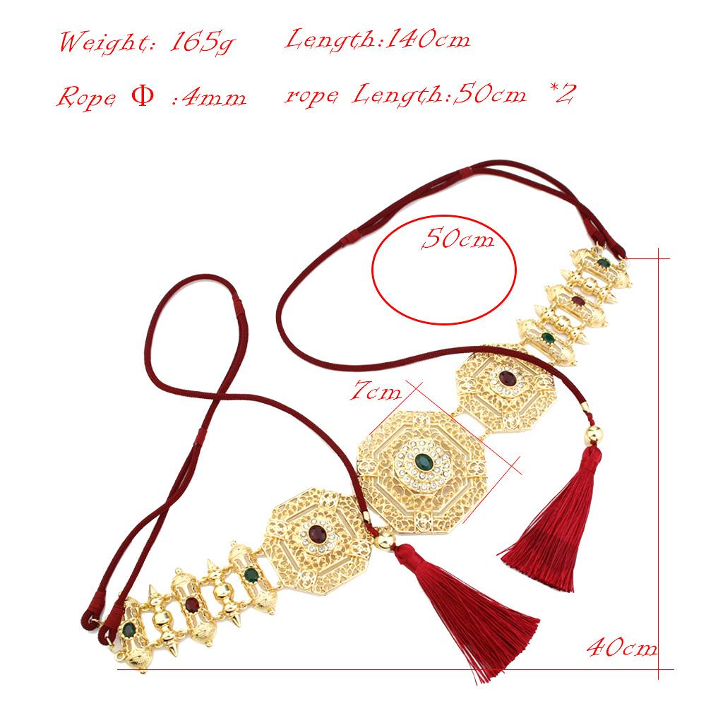 Exquisite Hand-woven Women's Rope Belt Waist Chain Wedding Jewelry Belt Robe Accessories