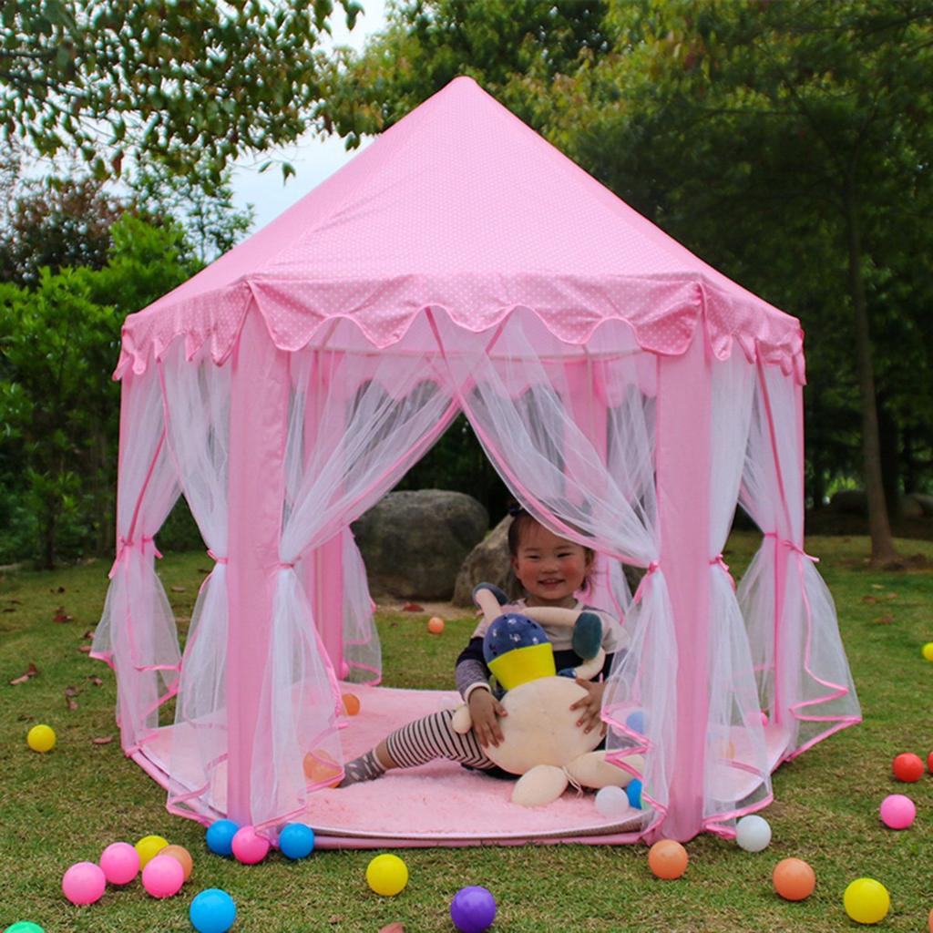[selling-Home] Kids' Tent, Princess Castle-Shaped Foldable Playhouse, Secret Base, Birthday/Christmas Gift, Pretend Play