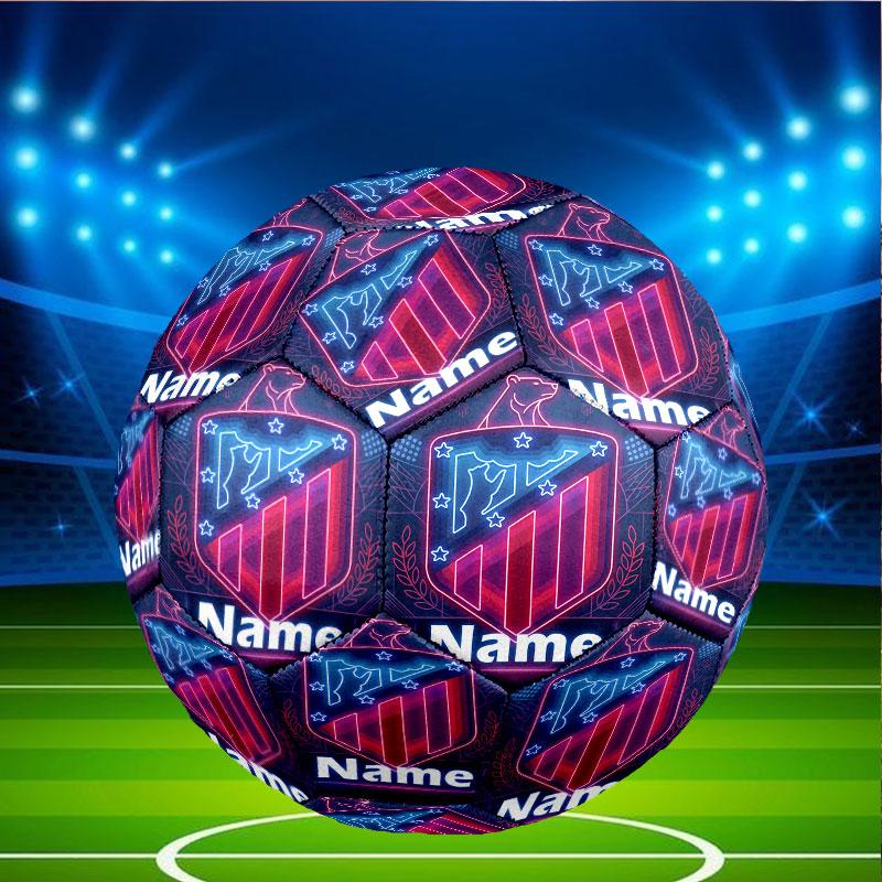 Custom Name Personalized Atletico Madrid Print Size 5 Soccer Ball Training & Match Football, for Team, Kicking, Gift for Football Enthusiasts