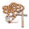 Perlen Wand Rosenkranz Halsketten Katholisches Religiöses Geschenk Kruzifix Schmuck D57B