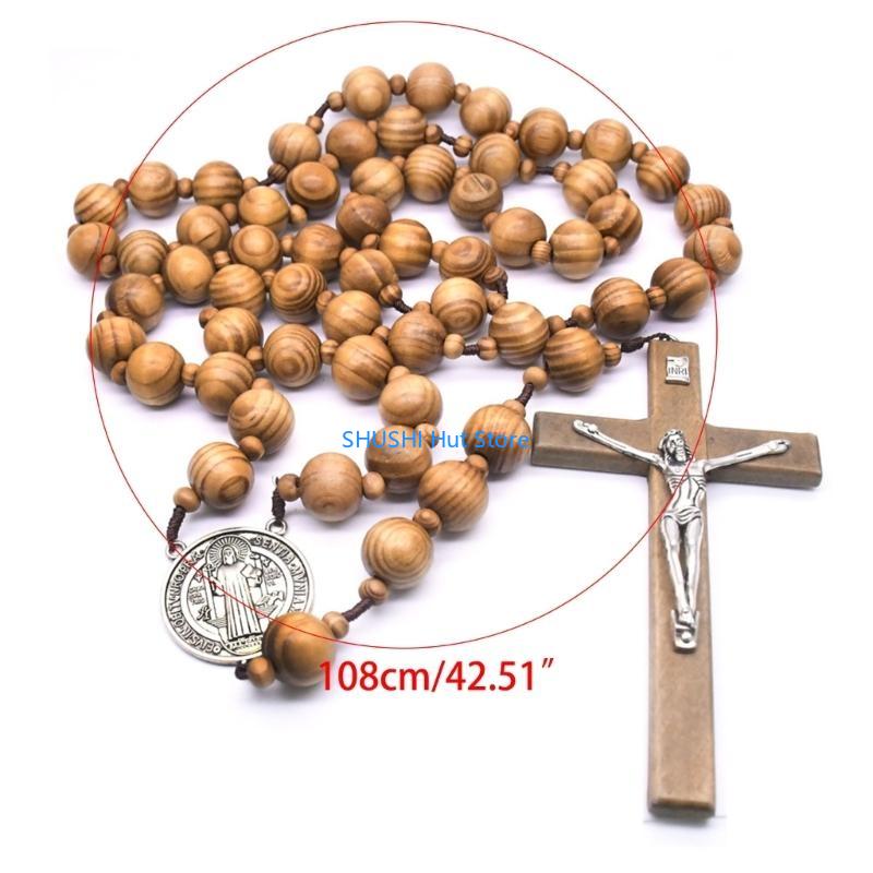 Perlen Wand Rosenkranz Halsketten Katholisches Religiöses Geschenk Kruzifix Schmuck D57B