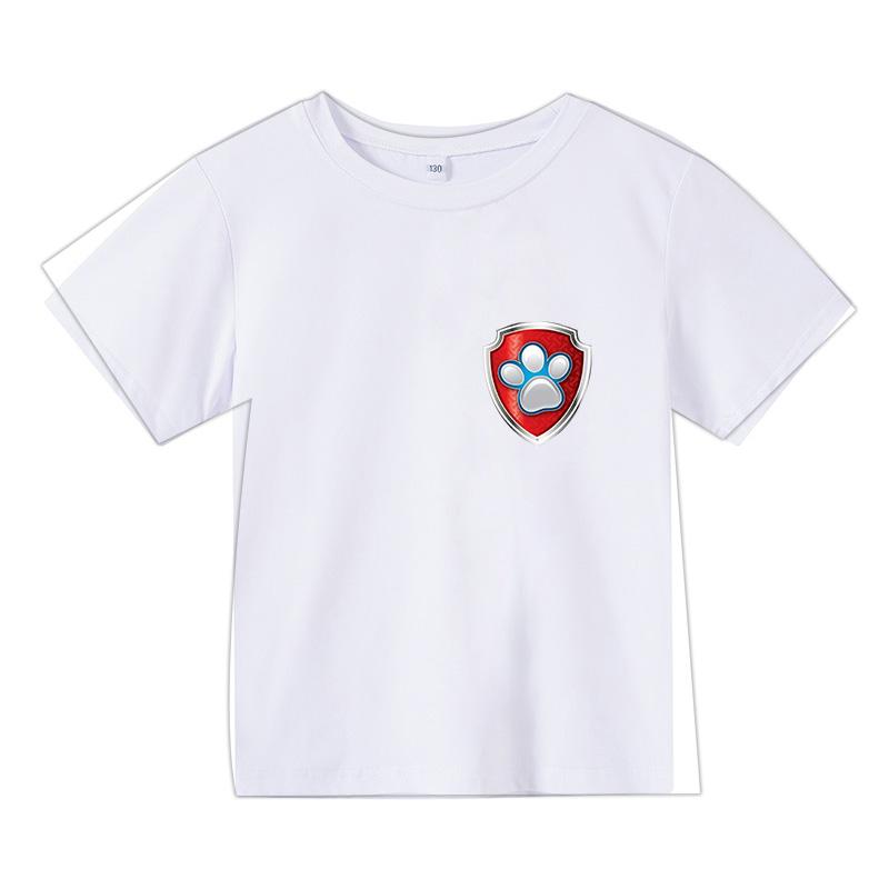 Moda 2025 Dzieci Urocze Ubrania Psi Patrol Dziecięcy Letni T-shirt Niemowlęcy Chłopięcy Kreskówkowy T-shirt Małe Dziewczynki Krótki Rękaw Casualowe Topy