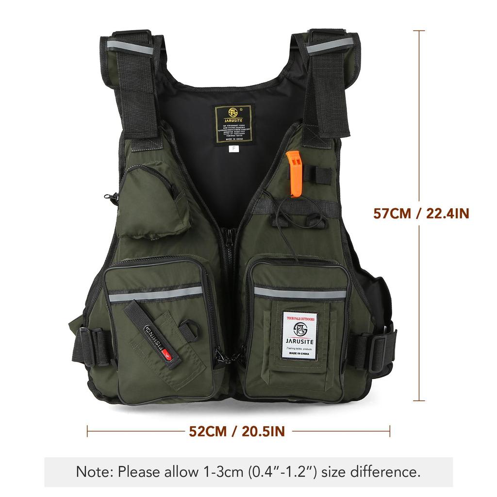 Herren Professionelle Schwimmweste Auftriebsanzug Tragbare Angelwesten Mehrere Taschen Wasserdicht Meeresfischen Verstellbare Weste