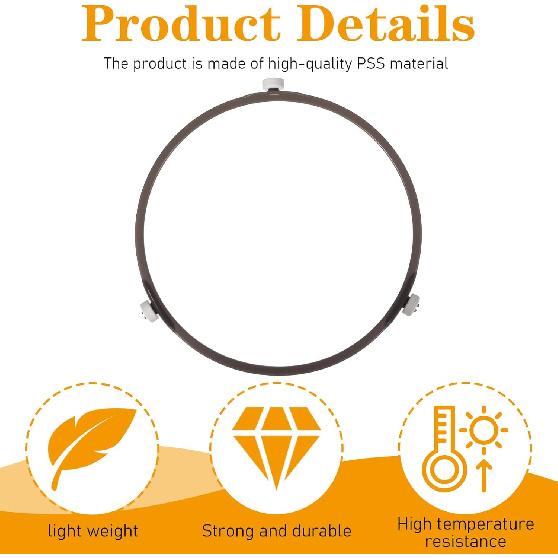 Microwave Turntable Ring 7in Microwave Parts Replacement Microwaves Rotating Ring Accessories for 9.65-10.63in Glass Plates Microwaves Glass