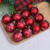 12PCS 6cm Christmas Ball Pendant Plastics Christmas Supplies New Xmas Tree Ornament  Merry Christmas