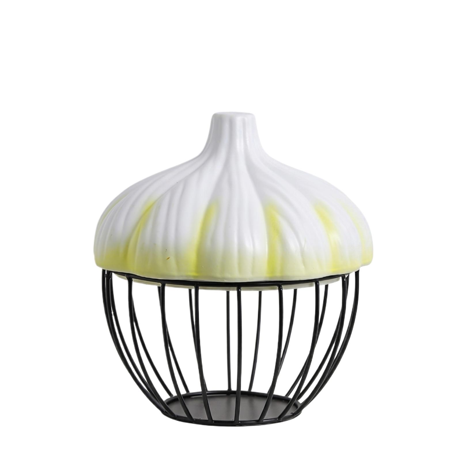 

Creative Garlic Shaped Storage Basket Decorative Home Organizer for Kitchen Countertop and Tabletop Display one size жёлтый