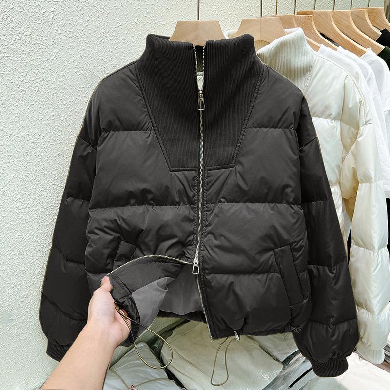 Women's Korean Dongdaemun 2025 Patchwork Down Jacket - Loose, Thickened, Slimming Design