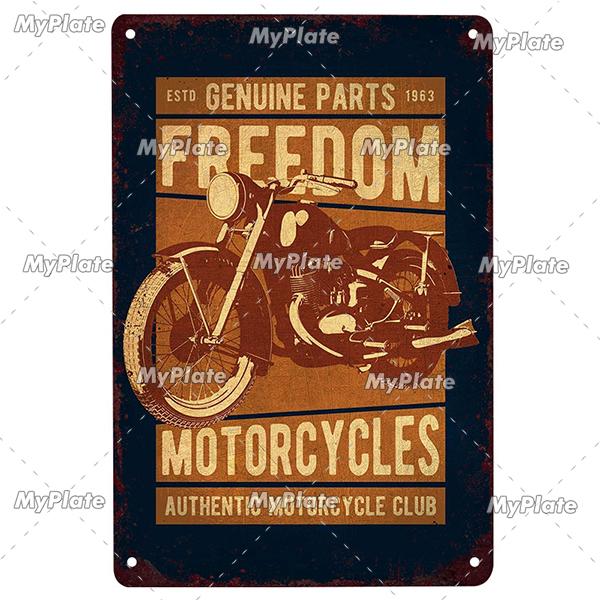Cafe Racer Metal Sign Vintage Plaque Tin Sign Wall Decor For Garage Club Plate Crafts Ride Biker Poster Motorcycle