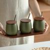 Nordic Household Ceramic Seasoning Jar Cone-shaped Seasoning Box Kitchen Storage Container Household Accessories Ceramic Jar