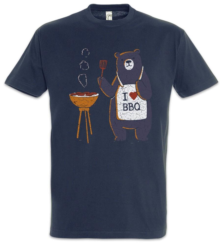 Bear Grills T-Shirt BBQ Barbecue Grill Grylls Burger Steak Steaks