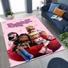Tappeto Artistico Cartoon Bambola Bratz per Ragazze, per Camera da Letto Soggiorno Divano Casa Zerbino Decorazione, Tappeto Pavimento Antiscivolo Grande per Giochi Bambini Regalo