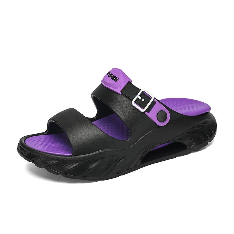 Unisex Summer Slide Sandals double strap lightweight EVA sole Lightweight Beach Slippers Soft Sole Outdoor Casual Walking Shoes 40