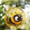 A Bee-Shaped Wind Spinner, Christmas Decorative Gifts, A 2D Kinetic Wind Spinner Gift, Metal Wind Spinners for Outdoor and Indoor Decor for Wives