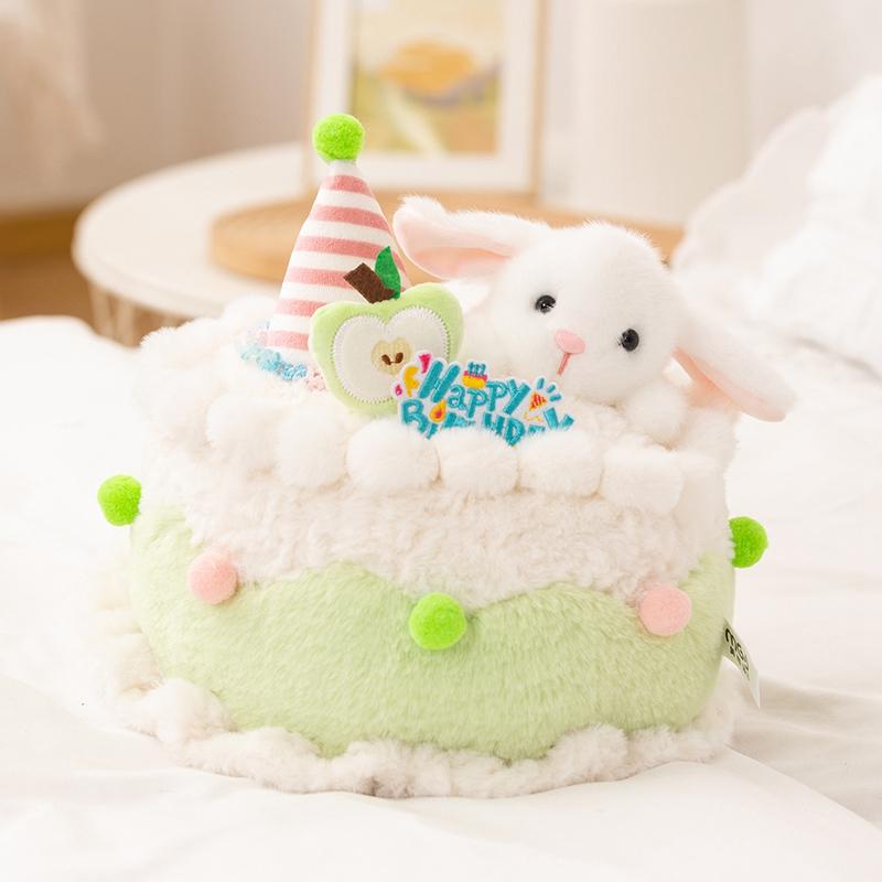Creative Cute Cake Plush Doll High Quality Soft Stuffed Fruit Swiss Roll Wedding Birthday Cake Food Plush Toy Home Decor