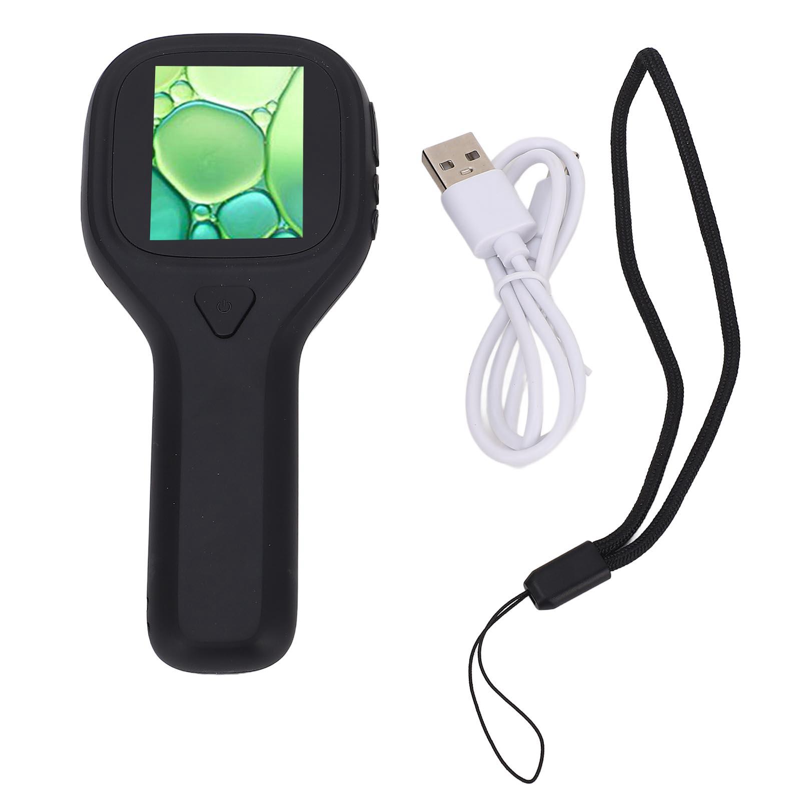 

Portable Handheld Magnifying Glass 2in IPS Display 2MP 500X Pocket Microscope with Built in 6 LED