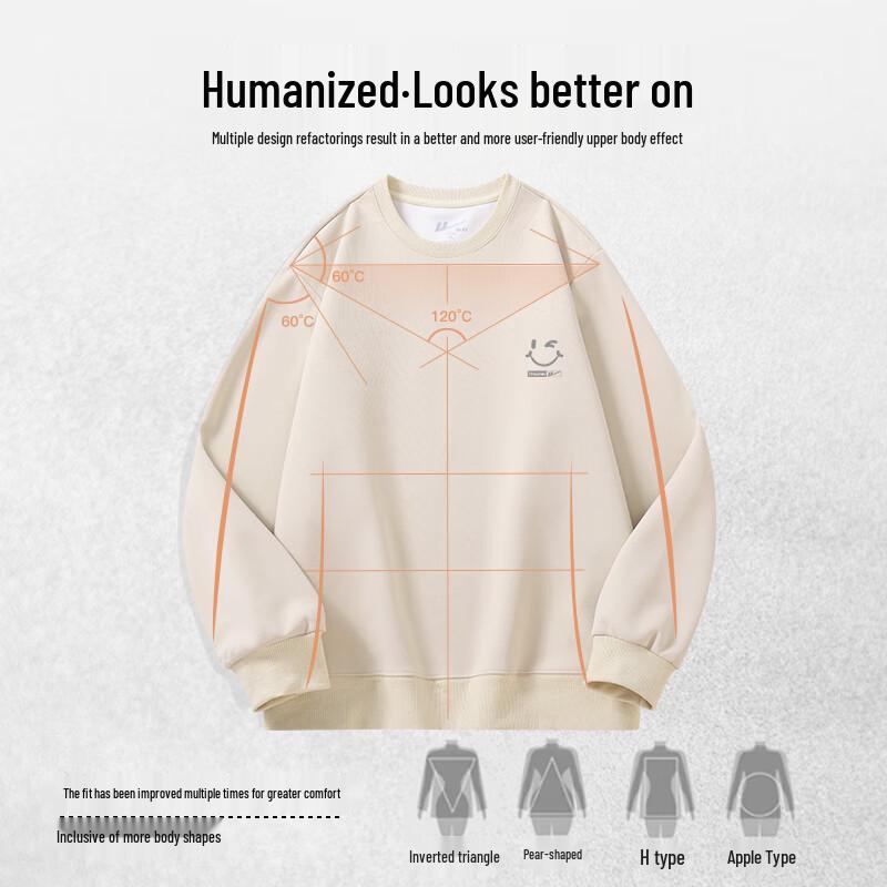 Huili Men's Casual Crewneck Long-Sleeve Sweatshirt