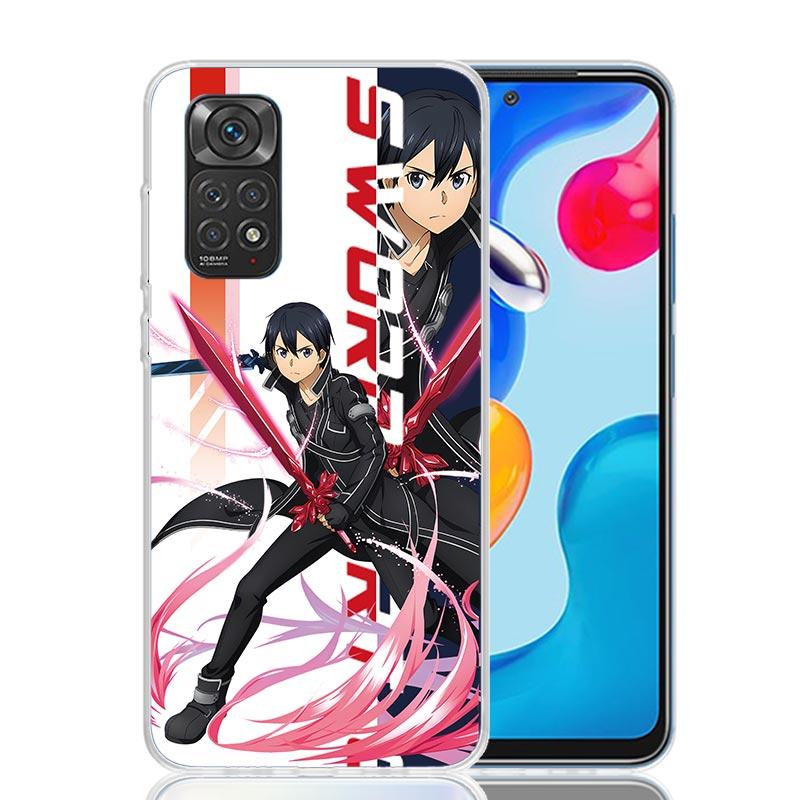 

Anime Sword Art Online SAO Phone Case For Xiaomi Redmi Note 13 14 15 Pro Plus 12S 12 14S 11S 11E 10 10S 11 11T 5G 4G Cover Coque Redmi Note 12 Pro 5G