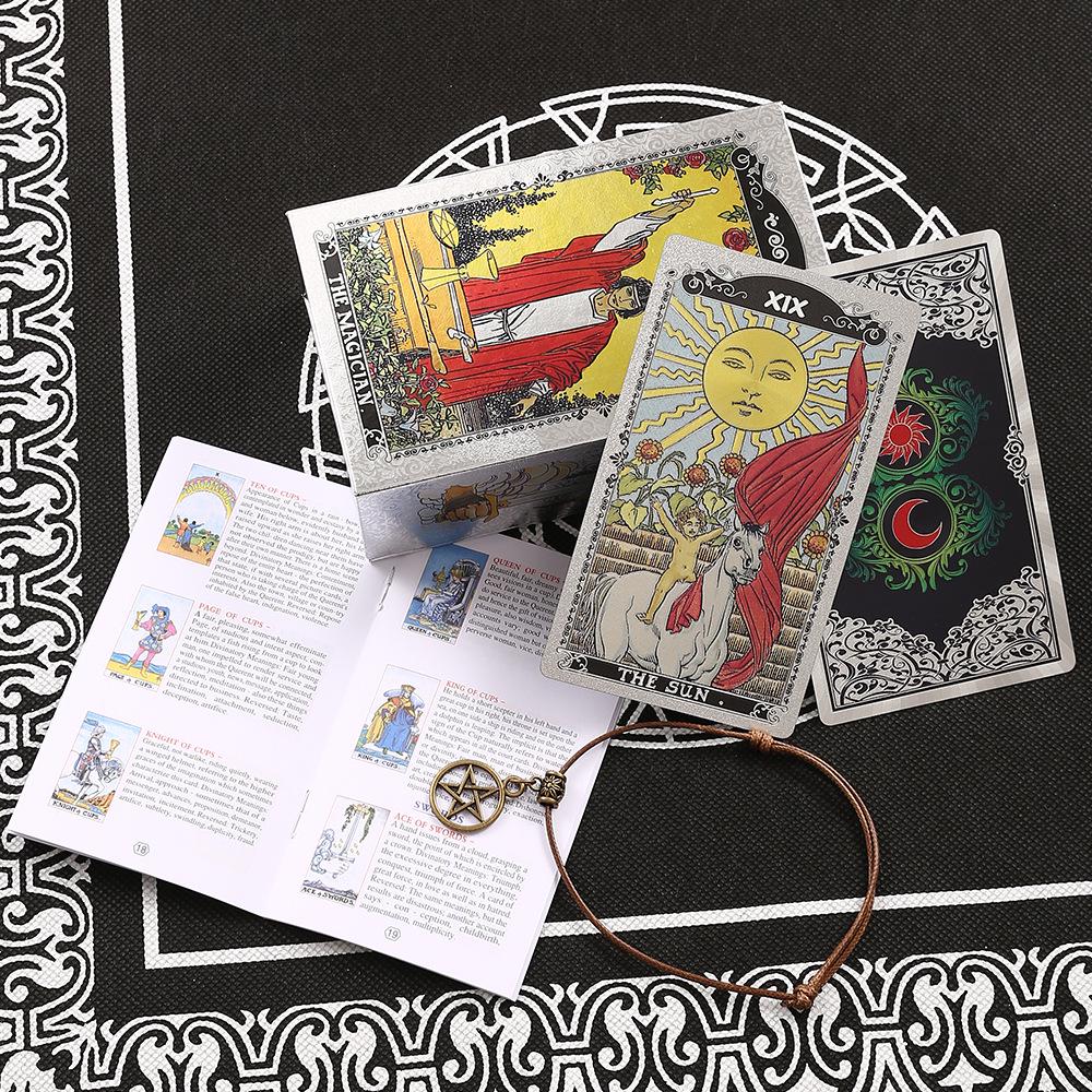 July Waterproof Gold Foil Tarot Cards - Rose Design