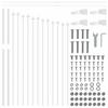 Garden Fence Woerden White 170 x 140 cm Powder Coated Steel