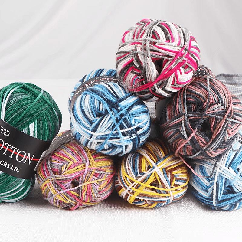 1Roll Milk Cotton Baby Knitting Wool Yarn Thick Fiber Velvet Yarn Hand Knitting Wool Crochet 3 Shares Yarn for DIY Sweat