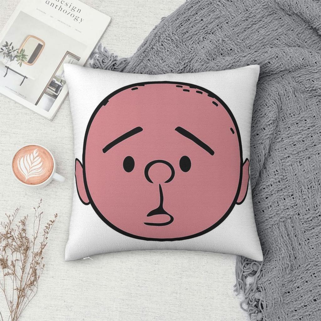 Karl Pilkington Face Square Pillowcase Polyester Linen Velvet Printed Zip Decor Car Cushion Cover 18"