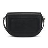 Longchamp Logo Snap Closure Leather Saddle Bag Women Shoulder Bag Black 10253HYZ001