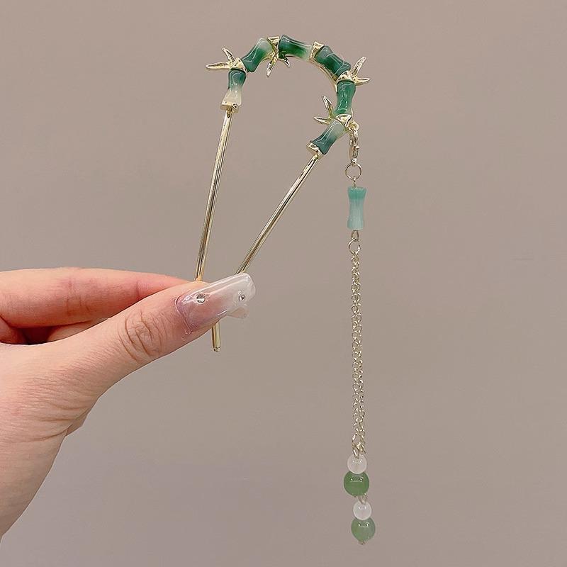 Elegant U-Shaped Chinese Hairpin: Women's Bun Tool, Decorative Insert Comb, Premium Hair Accessory